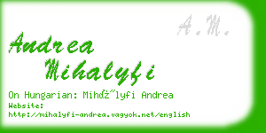 andrea mihalyfi business card